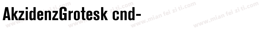 AkzidenzGrotesk cnd字体转换